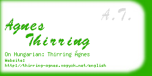 agnes thirring business card